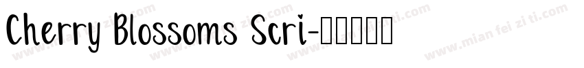 Cherry Blossoms Scri字体转换